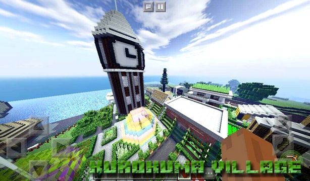 Kurokuma Village Map on Minecraft PE, Windows 10