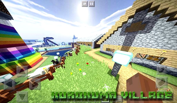Kurokuma Village Map on Minecraft PE, Windows 10