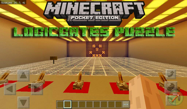 Map Logicgates Puzzle on Minecraft PE, Windows 10
