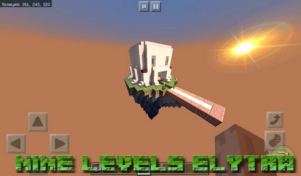 Nine Levels Elytra map on Minecraft PE, Windows 10