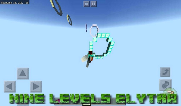 Nine Levels Elytra map on Minecraft PE, Windows 10
