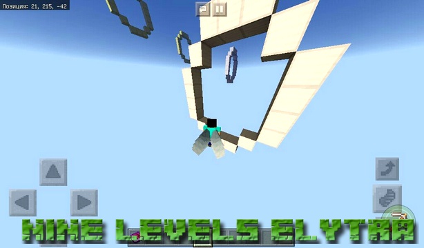 Nine Levels Elytra map on Minecraft PE, Windows 10