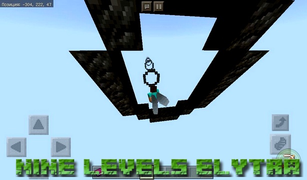 Nine Levels Elytra map on Minecraft PE, Windows 10