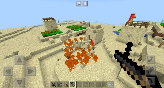 Weapons weapon mod for Minecraft PE 1.2.10 / Windows 10