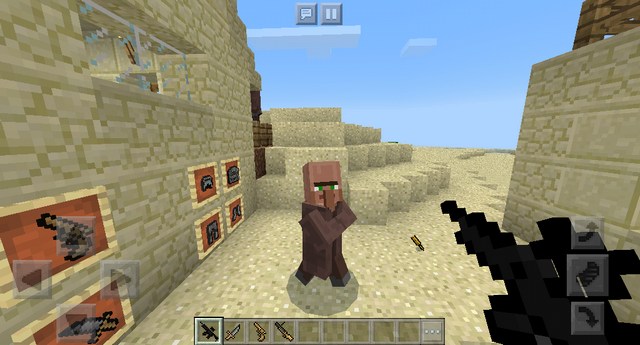 Weapons weapon mod for Minecraft PE 1.2.10 / Windows 10