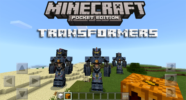Transformers mod on Minecraft PE 1.2.10, Windows 10