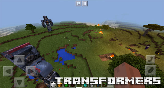Transformers mod on Minecraft PE 1.2.10, Windows 10
