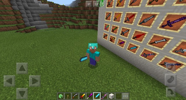 Mod Weapons Sword на Майнкрафт ПЕ 1.2.10 / Windows 10