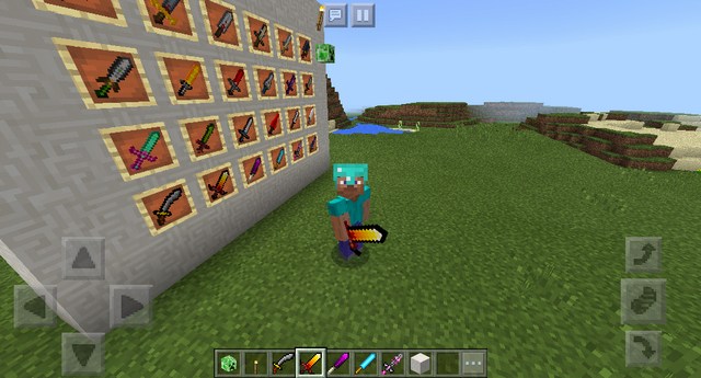Mod Weapons Sword на Майнкрафт ПЕ 1.2.10 / Windows 10