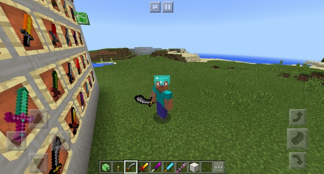 Mod Weapons Sword на Майнкрафт ПЕ 1.2.10 / Windows 10