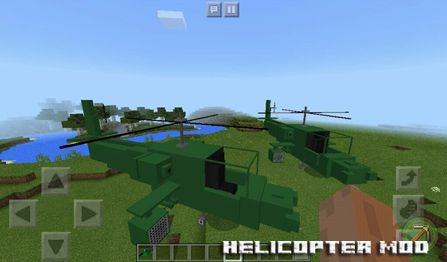 Helicopter mod for Minecraft PE 1.2.10