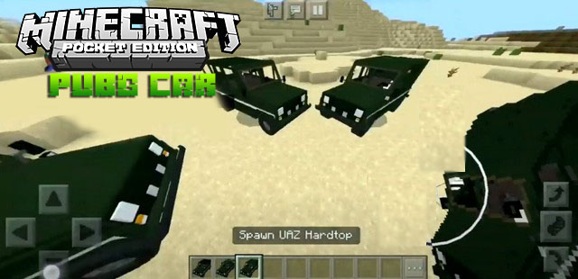 Download mod PUBG Car for MCPE 1.16 on Android