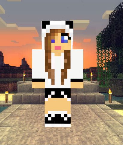 Minecraft skin for girls / Panda / Free download