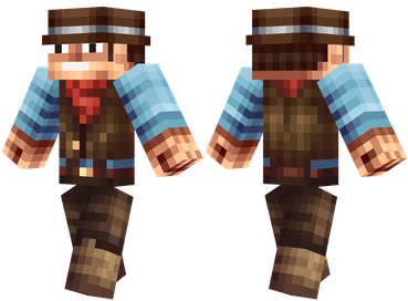 Free download cowboy skin for Minecraft