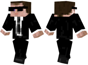 Download skin for Minecraft / Parent in black glasses and a jacket