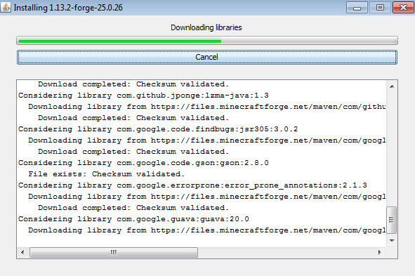 Download Minecraft Forge 1.13.2 - Build Version 25.0.26