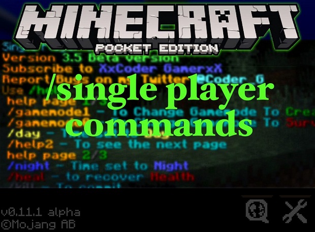 Download mod for Minecraft 0.11.1 for Android / Advanced Single Player Commands