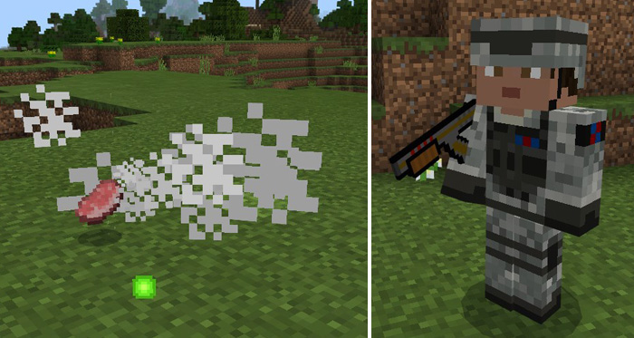 Download weapons mod for Android for Minecraft PE 1.0.7