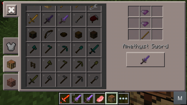 Mod script for Minecraft PE 0.9.5 for Android / iOS - More Items