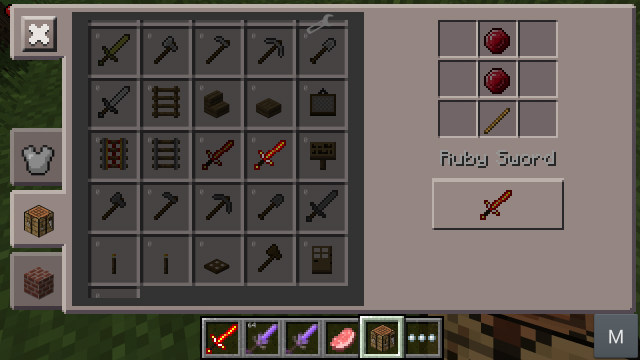 Mod script for Minecraft PE 0.9.5 for Android / iOS - More Items