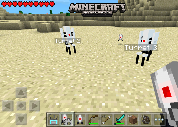 Free download mod on Android for MCPE 0.9.5 / Turrets
