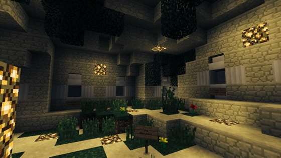 Free download map Minecraft PE / Android - Glowing Caverns