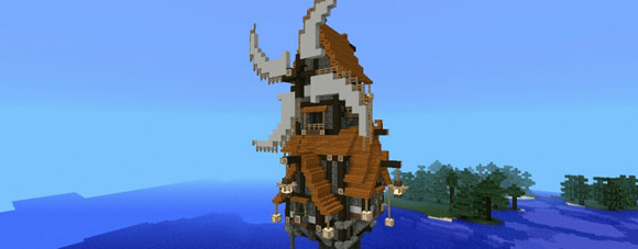 Minecraft map for Android / Ocean Windmill - Free download