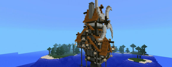 Minecraft map for Android / Ocean Windmill - Free download