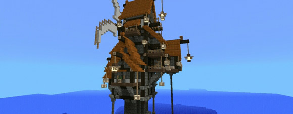 Minecraft map for Android / Ocean Windmill - Free download