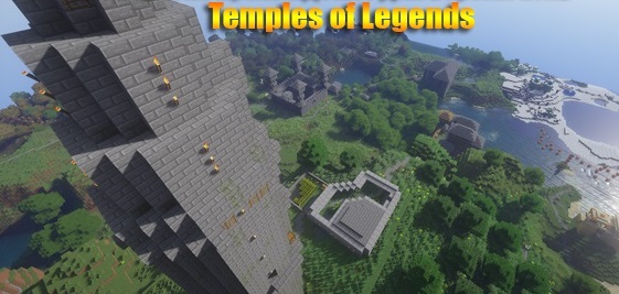 Map with the passage of Temples of Legends for Minecraft 1.11.2
