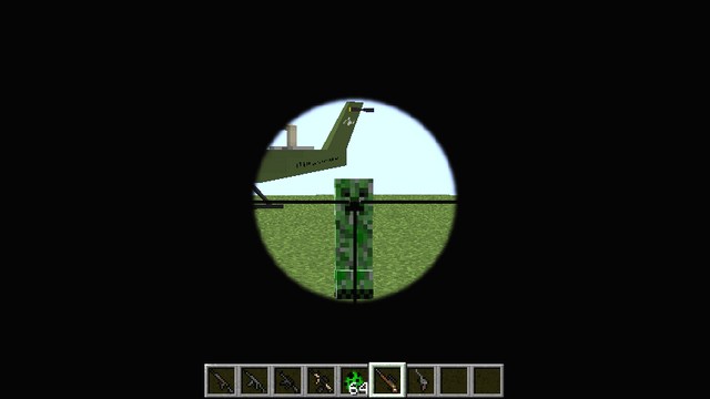 Minecraft assembly with mods for weapons and tanks