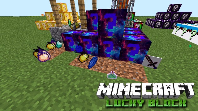Minecraft with mods - Build a Lucky Block Zombie, Fortunia, Galaxy ...