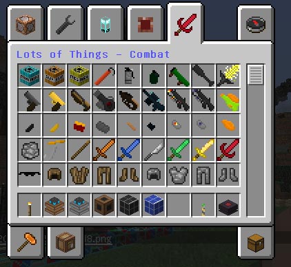 Download Minecraft with mods for weapons and Build Craft