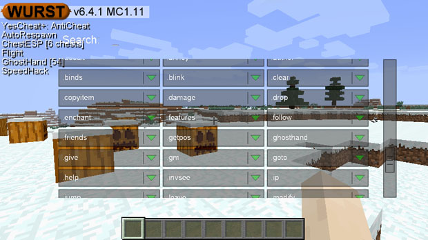 Download Minecraft 1.11.2 with mods Wrust - Cheat Xray