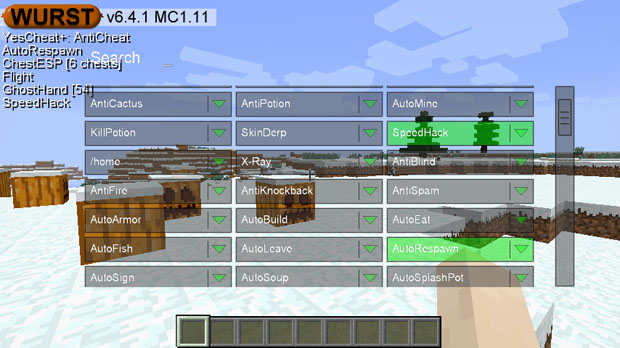 Download Minecraft 1.11.2 with mods Wrust - Cheat Xray
