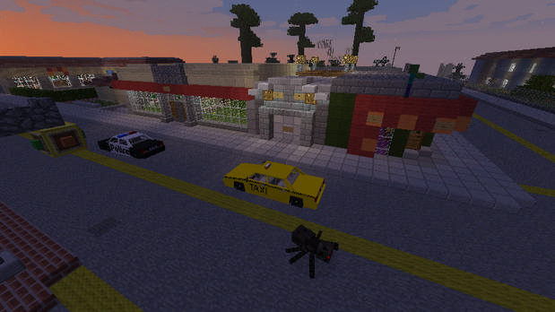 Minecraft assembly with weapon mods and cars - Free Download