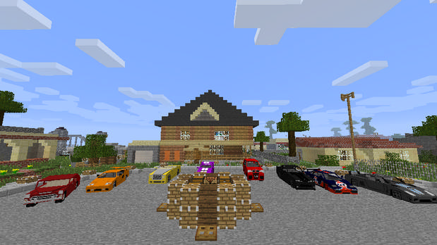 Minecraft assembly with weapon mods and cars - Free Download