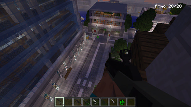 Download Minecraft on a computer with weapon mods