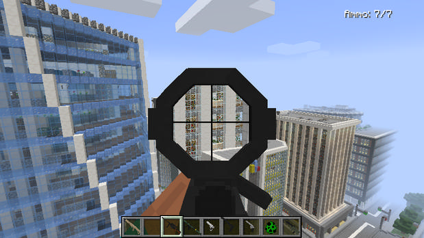 Download Minecraft on a computer with weapon mods