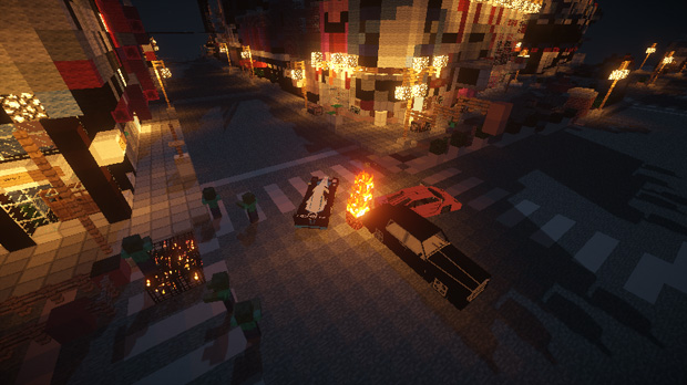 Download Minecraft Zombie Apocalypse with weapons and cars