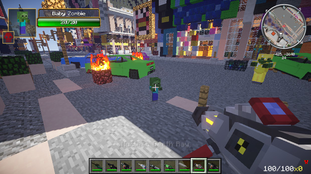 Download Minecraft Zombie Apocalypse with weapons and cars