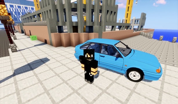 Minecraft build with mods Russian Car