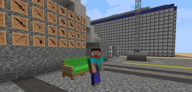 Download Minecraft 1.7.10 with weapons to your computer