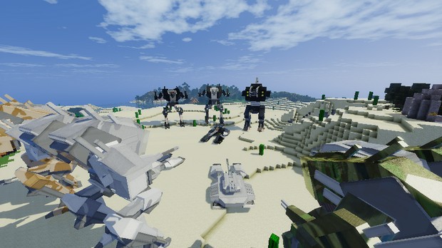 Download Minecraft with mods :: Robots :: Weapons :: Tanks 