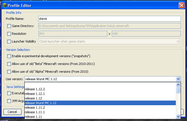 Download Minecraft cheat Wurst MC 1.12 | XRay :: Fly :: Items