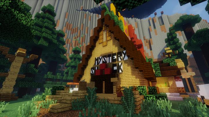 Map Gravity Falls on the passage for Minecraft 1.12.2
