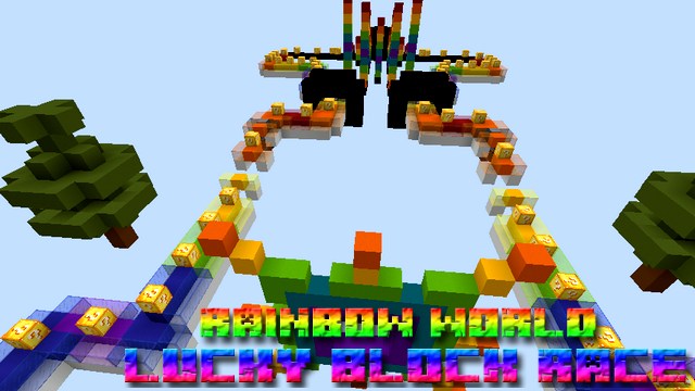 Map of the Lucky Block Race parkour on Minecraft 1.12.2