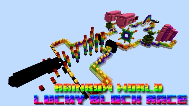 Map of the Lucky Block Race parkour on Minecraft 1.12.2