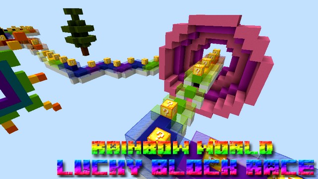 Map of the Lucky Block Race parkour on Minecraft 1.12.2