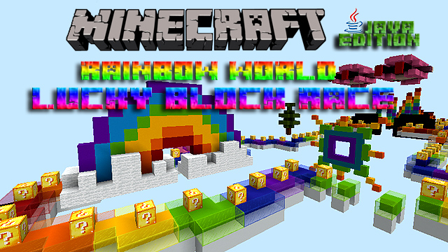 Map of the Lucky Block Race parkour on Minecraft 1.12.2